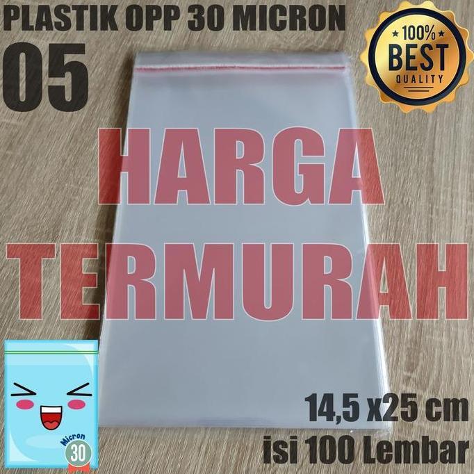 Savexz- 14,5X25 Cm Plastik Opp Seal Tebal 30 Micron (0,5) Plastik Tebal