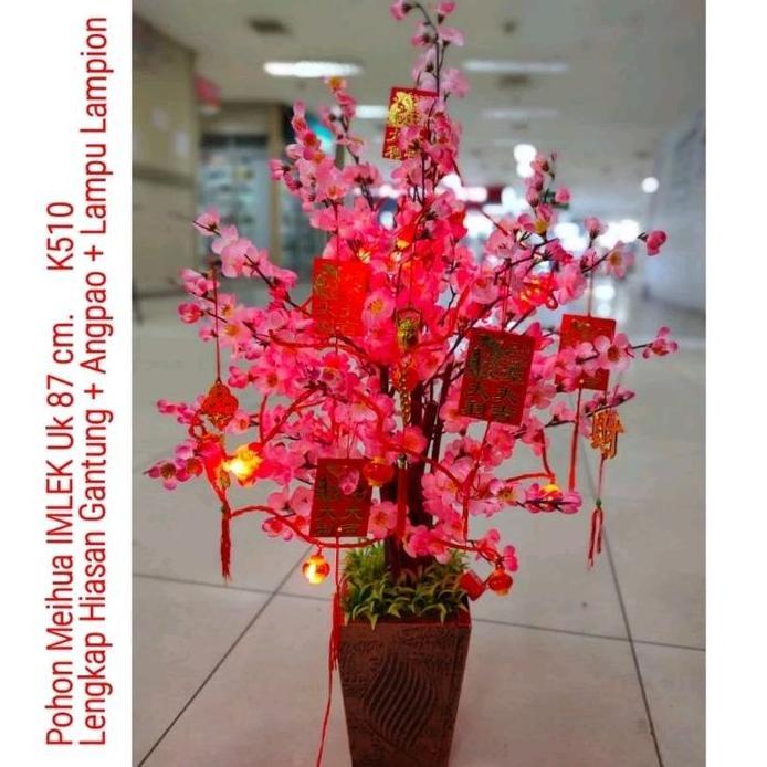 Pohon imlek besar 87cm angpao suncia sakura  mehwa murah tahun baru imlek Bunga