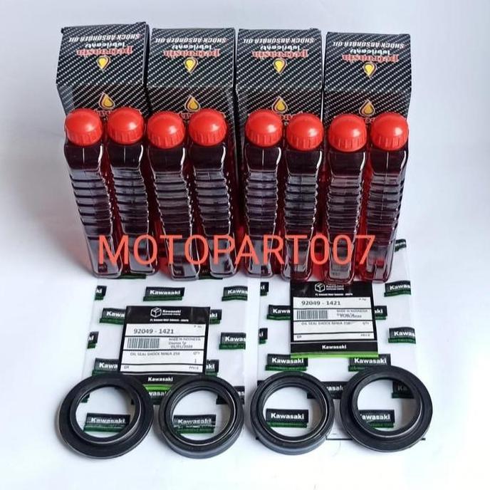 NEW OLI SHOCK DAN SEAL SHOCK SET KAWASAKI NINJA 250 FI NINJA 250 KARBU SEAL SHOCK NINJA 250 KARBURAT