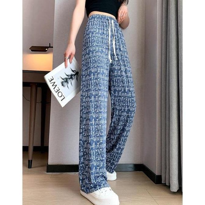 DF151 >> CPG1570 Celana Denim Kulot Wanita Look Simple & Stylish Jeans Kaki