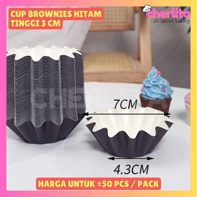 Kertas Cup Brownies Tebal Foodgrade Cupcake Kue Potong Cantik Laminasi