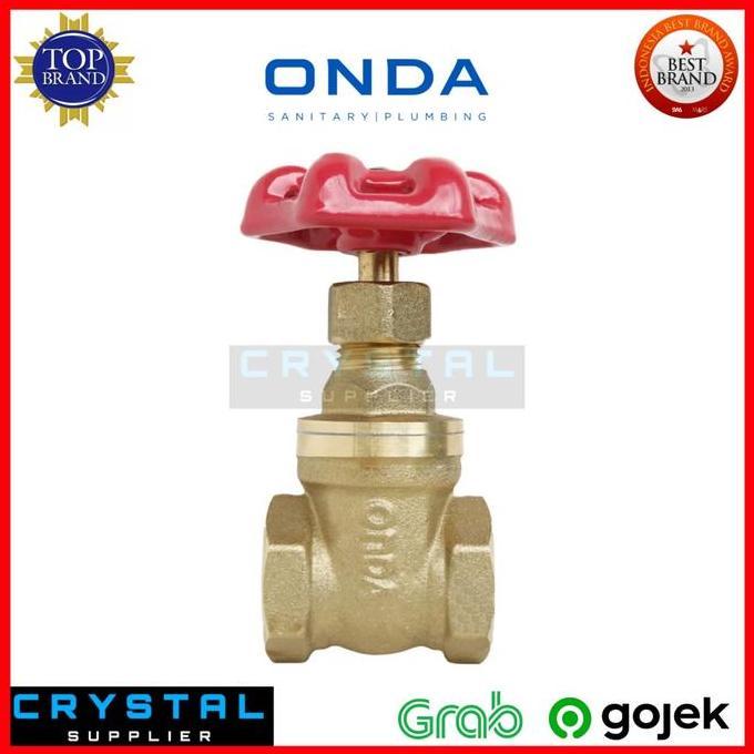 STOP KRAN PUTAR ONDA 3" inch Kuningan / Gate Valve Brass / Keran Air