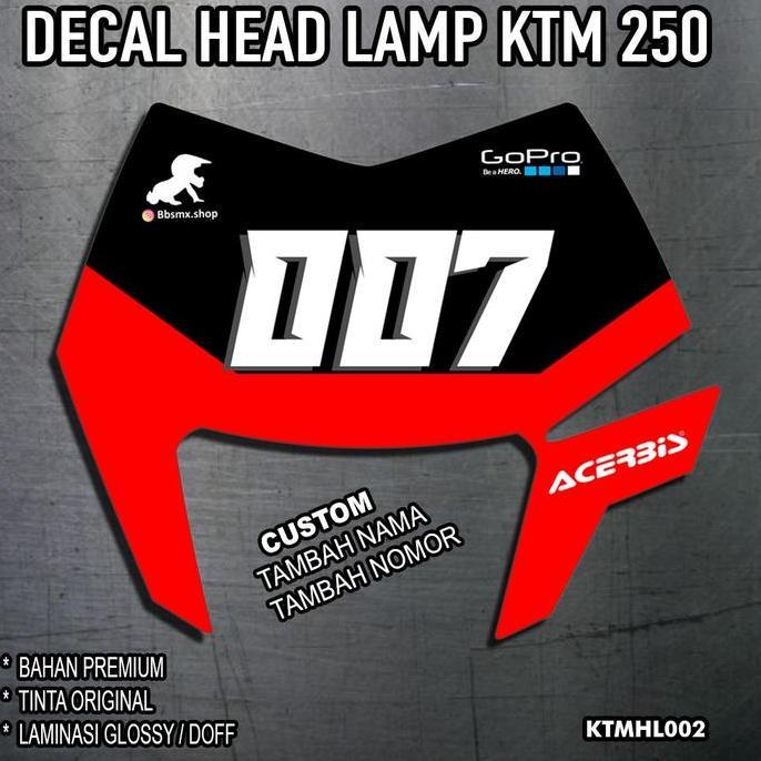 Decal   Head   Lamp   KTM    250