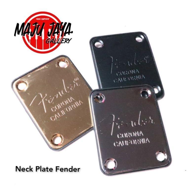 Neck Plate Gitar Bass Elektrik Corona California Oem