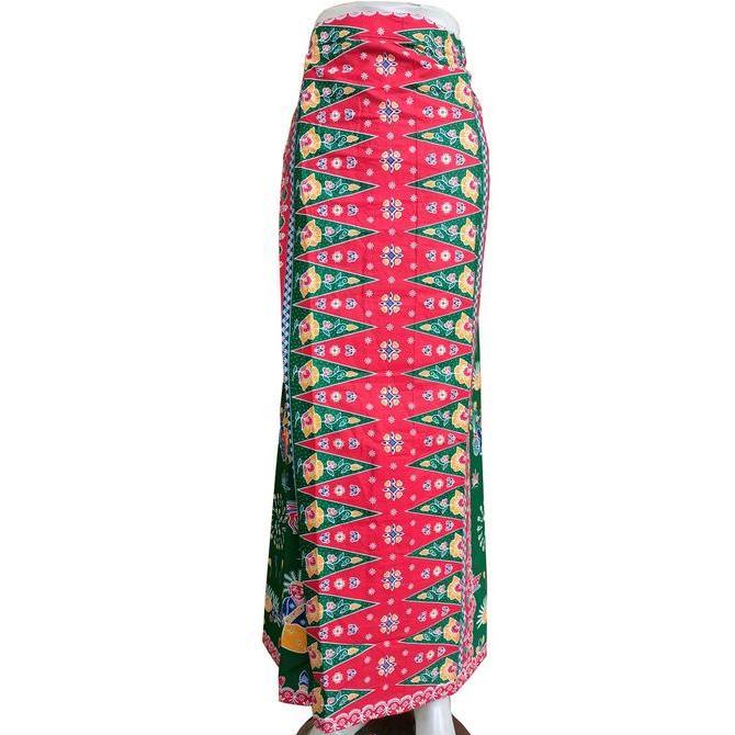 DF82 - Rok Tumpal Pucuk Rebung Cukin Selendang Betawi Motif Batik Ondel-Ondel Terbaru Wanita Span Pa