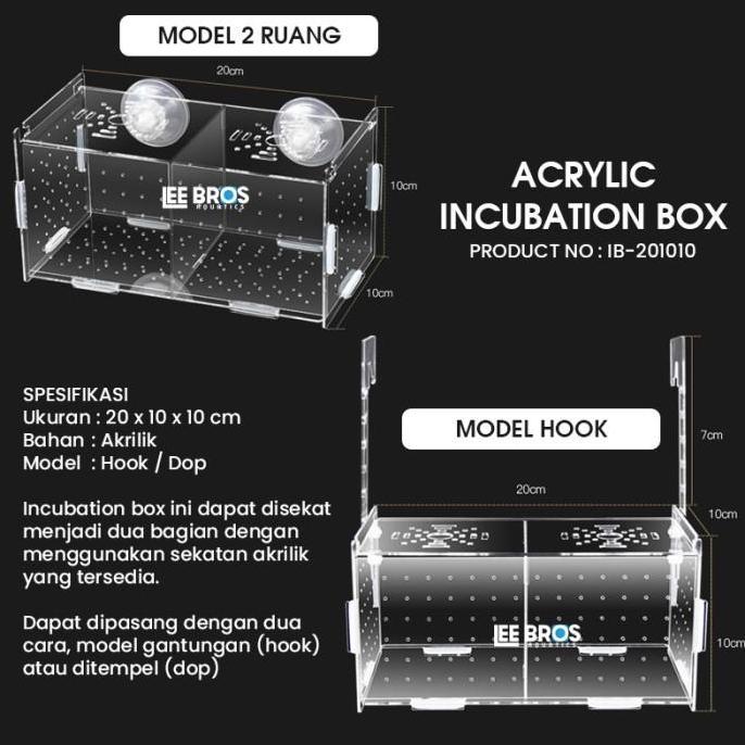 Fisch- Acrylic Incubation Box / Isolation Box / Akrilik Karantina Ikan