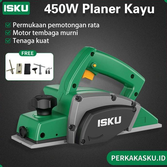 Promo Isku Planer Listrik Mesin 450W Serut Kayu Cocok Untuk Memoles Dan Memotong Kayu Mesin Ketam Ka