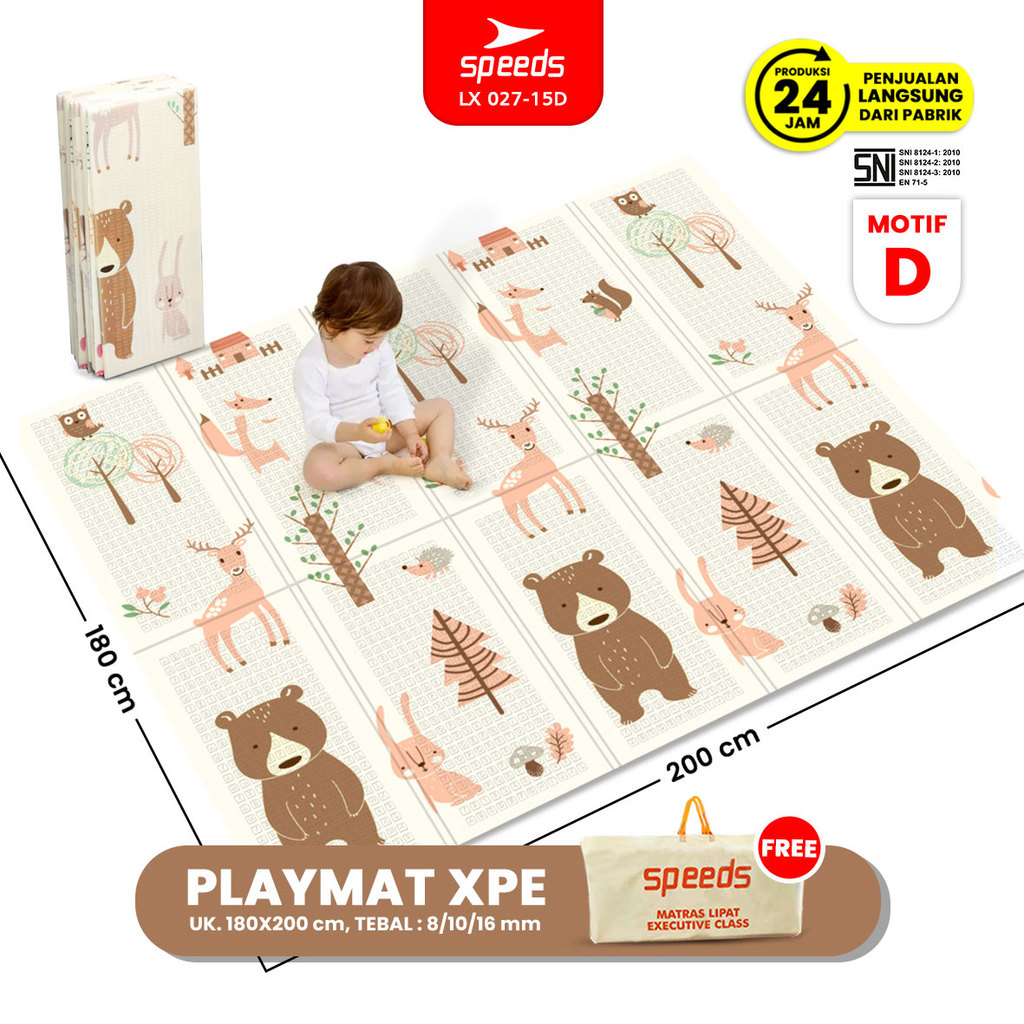 SPEEDS SNI D Playmate Bayi Lipat Bahan Foam XPE 180x200cm 027-15