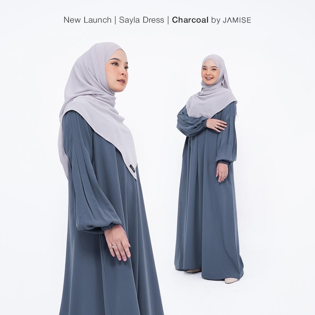 JAMISE SYARI - Sayla Dress Gamis Wanita Muslimah Syari by Jamise Syari Official Shop - Dress Only