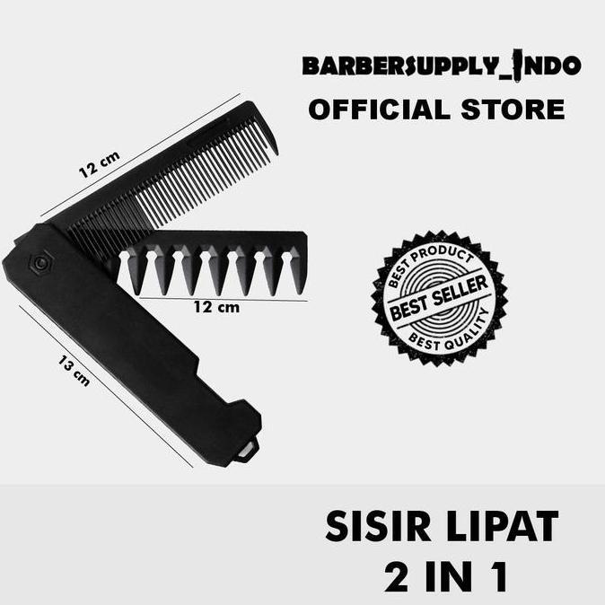 WANSHOBUR - SISIR SAKU LIPAT PLASTIK PRIA PORTABLE / SISIR RAMBUT LIPAT KECIL FOLDING COMB / SISIR B