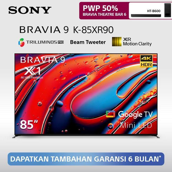Sony | BRAVIA 9 85 Inch TV | Mini LED | 4K Ultra HD | HDR | Smart TV (Google TV) | 2024 Model | K-85