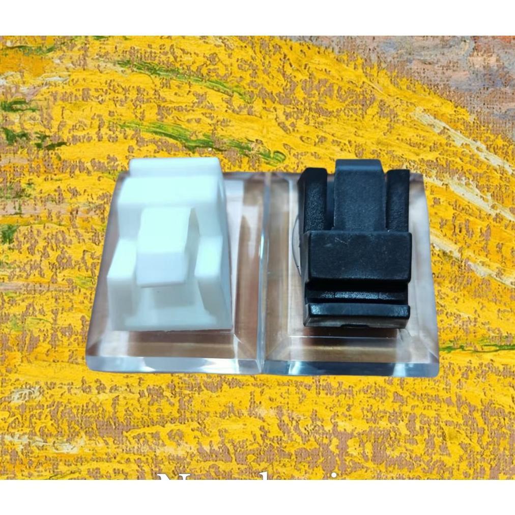 bestpromo jepit cincin display akrilik hitam putih
