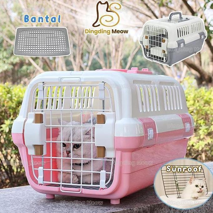 Pet Carrier Pet Cargo Kucing Jumbo Dapat Membuka Sunroof Tas Cargo Kucing Anjing