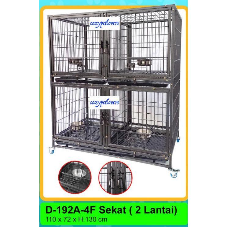 HARGA DISC - Kandang Susun Octagon 2 Lantai dengan Sekat - Pet Cage D-192A-4F