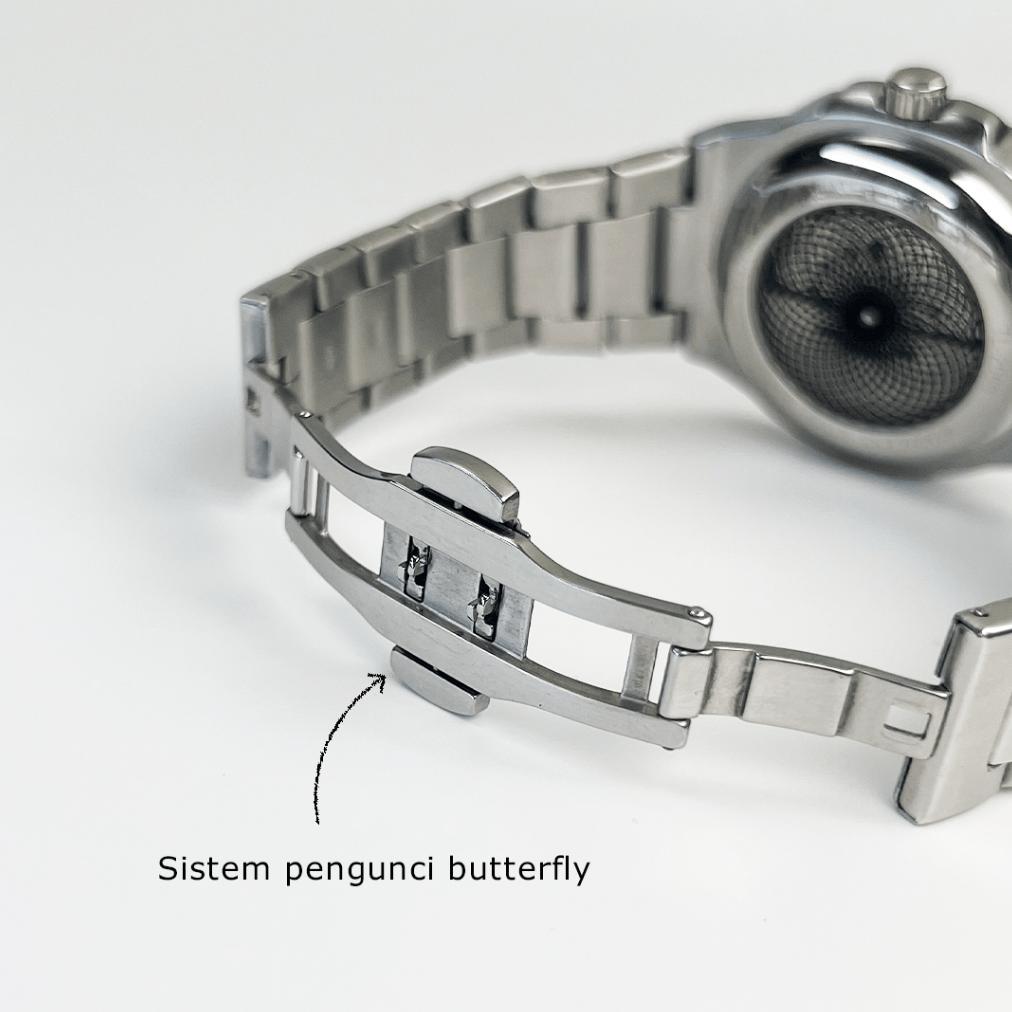 terbaru timelord 2066 jam tangan pria anti air cowok original stainless steel keren keemasan men wat