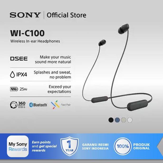 SONY WI-C100 Wireless In-ear Sport Earphone / WIC100 / WI C100