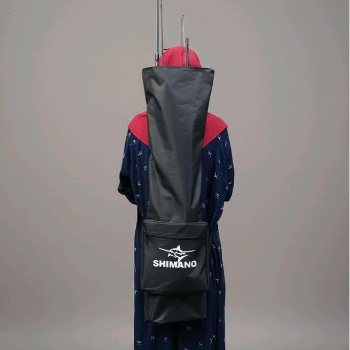Shimano Tas Pancing Kotak Joran Tegek & Rill Anti Air 80cm-120cm Bahan Poliester 420 Fleksibel Prakt
