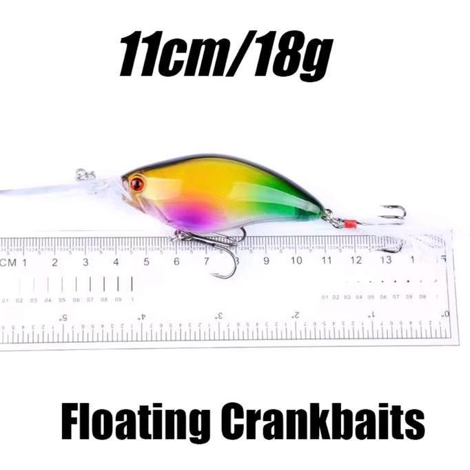UMPAN PANCING LURE CASTING CRANKBAIT 11cm - KERAPU BLACKBASS (TERBAIK) (TERBARU) (TERMURAH)