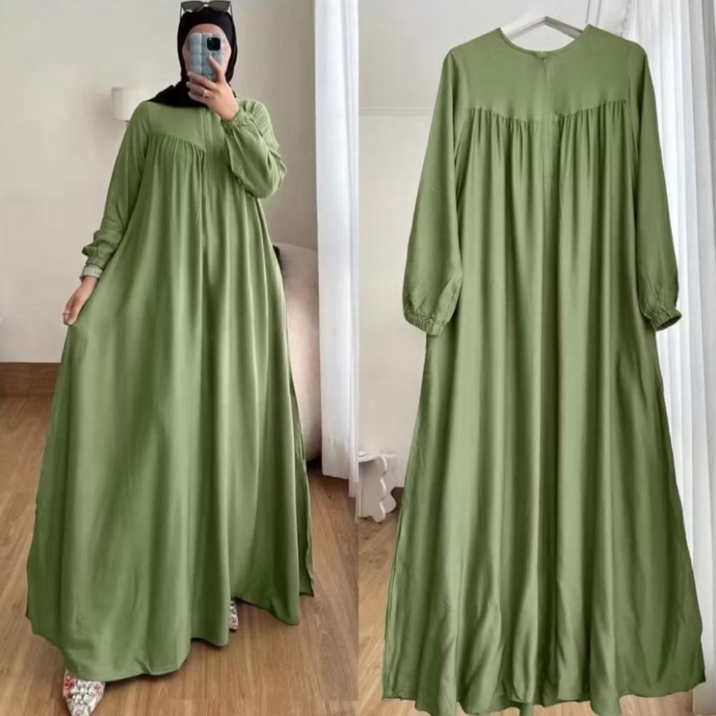 Murah  Inara Polos Rayon Twill Ld 1110,20,130,140 Inara Polos Jumbo Rayon Twill Bigsize//Gamis Lebar