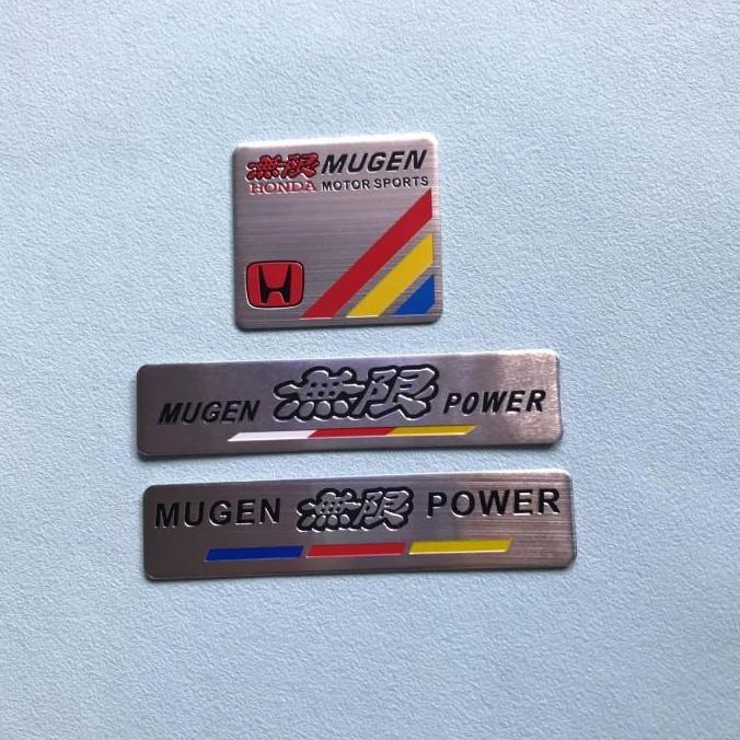 Emblem 3D Alumunium Honda Mugen Power CRV HRV BRV Mobilio Brio Jazz