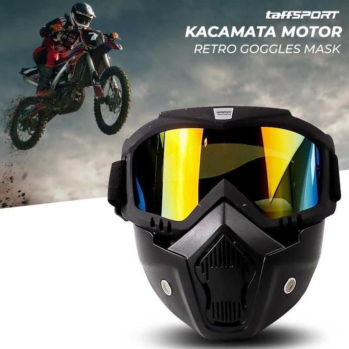 Goggles mask helm Masker motor cross Kacamata Googles Masker Helm Bogo Full