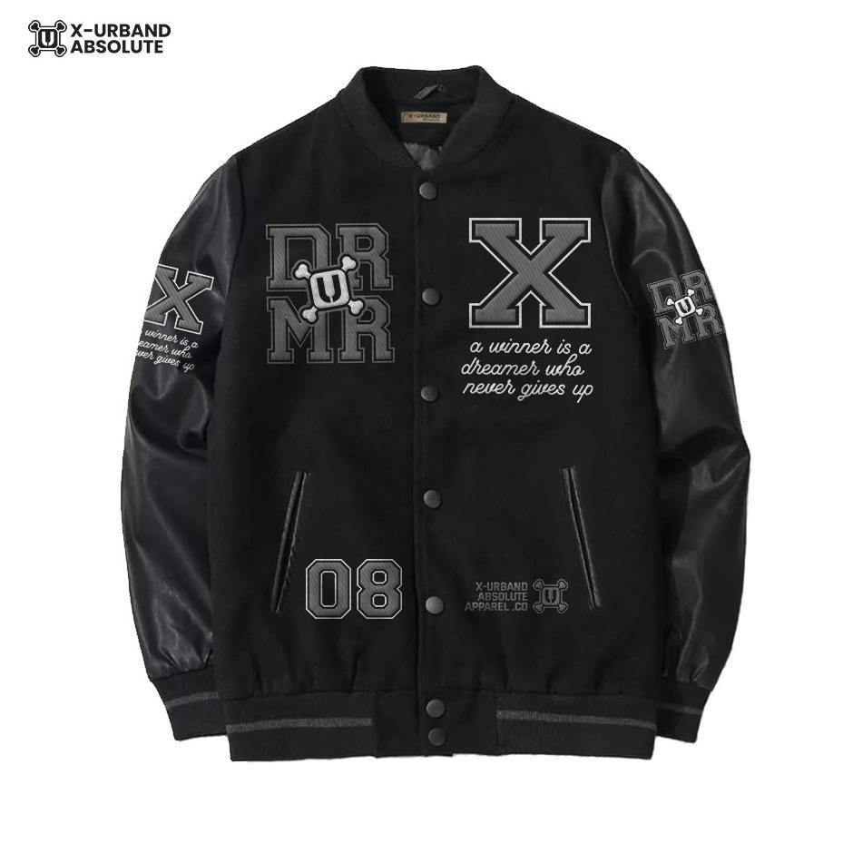 Fast Delivery Jaket Varsity Dreamer / Jaket Varsity X Urband Hitam