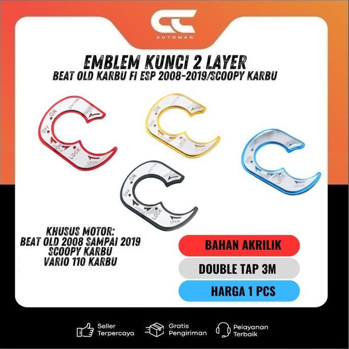 EMBLEM KUNCI TWO TONE BEAT KARBU OLD 2018-2019 SCOOPY KARBU VARIO 110 KARBU