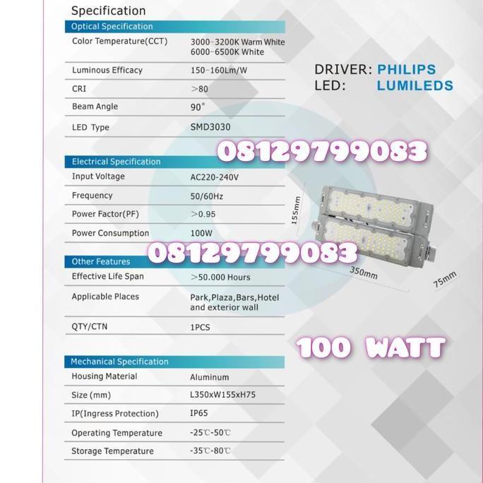 lampu outdoor sorot tembak led 100w 100 w led sorot 100w 100 w