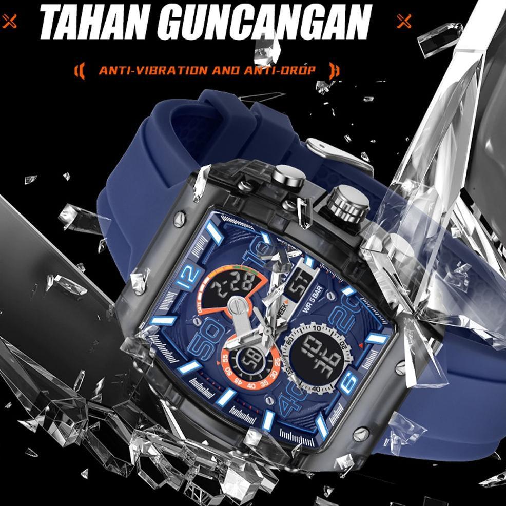 terbaru smael 8109 jam tangan original pria analog digital olahraga multifungsi tahan air bercahaya