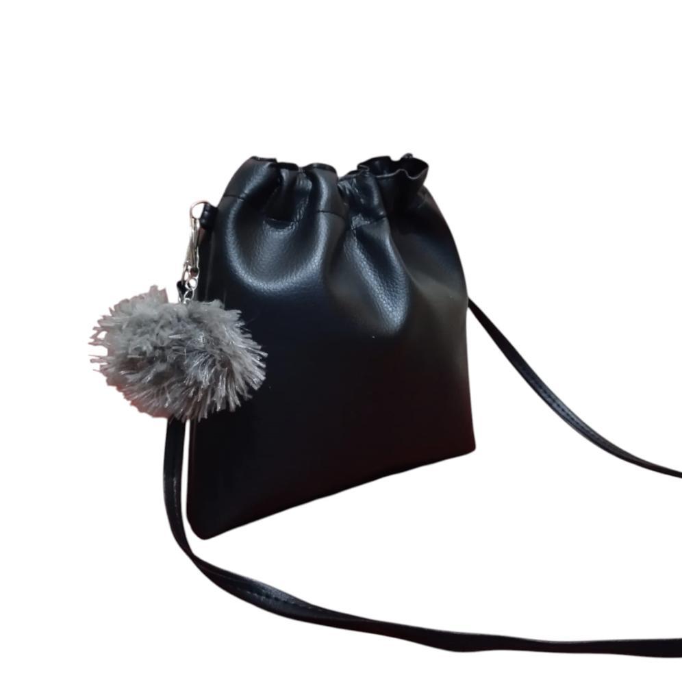 PROMO TERBARU SLING BAG KERUT POMPOM - Tas Mini Selempang Wanita + Gantungan Bulu Pom Pom Lucu Murah