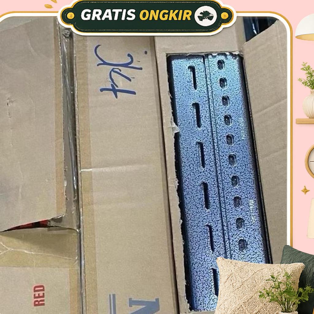 1Dus Isi 10Batang Siku Lubang Besi 2.1Mili 40X40 Siku Lubang/Rak Siku Lubang Perbatang 3Meter 40Mmx4