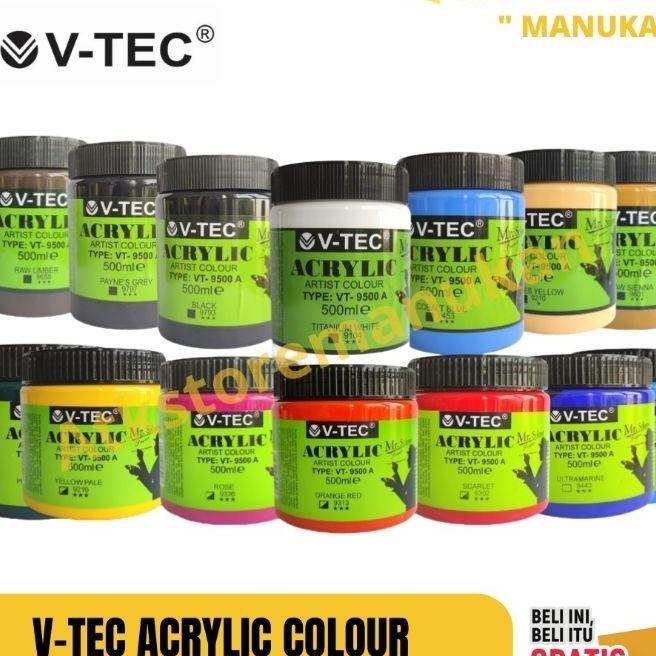 V Tec Cat Akrilik 500 Ml Acrylic Paint Colour Vt-9500 A Vt-9500A
