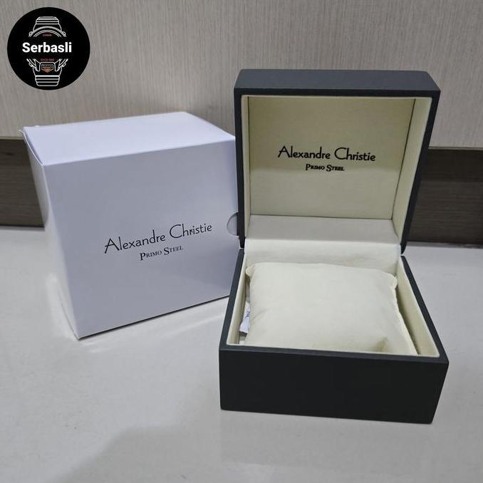 Kotak Jam Alexandre Christie Primo Steel Original