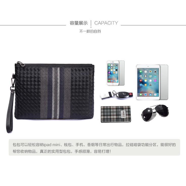BIG PROMO Tas Clutch Kulit Premium Anyaman Unik  - Dompet Pria & Wanita Import Original untuk Pesta 