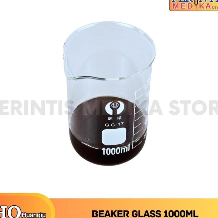 Hq Huanqiu Beaker Glass 1000Ml L Beaker Kaca 1000 Ml Gelas Takar