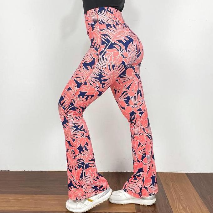 MBS Celana Cutbray Wanita Motif/ Legging Yoga Gym Legging Flare Pants Celana Highwaist Yoga Flare Pa