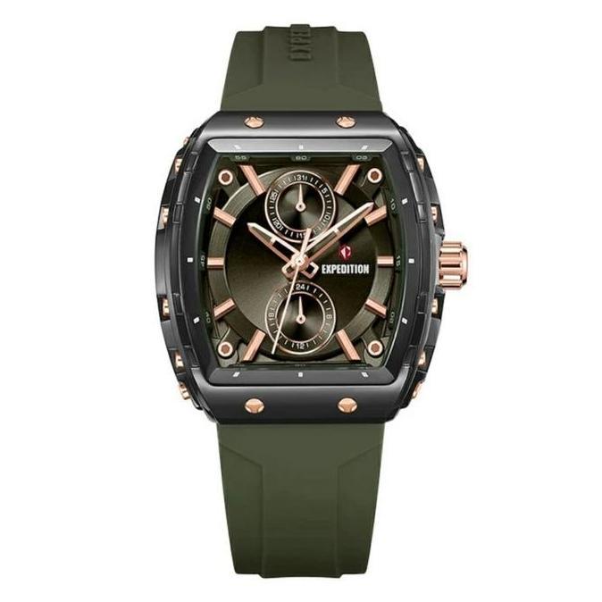 Jam Tangan EXP EX 6814 MFRRGGNBA Green Rubber Band