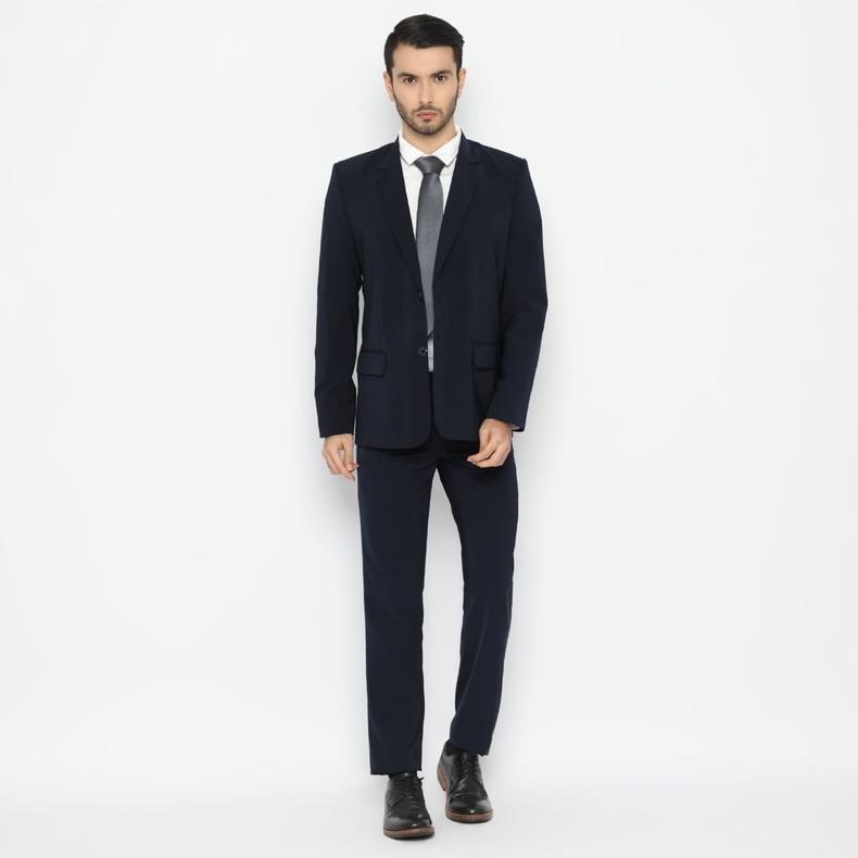 CUCI GUDANG Code Male Jas Blazer Pria Navy Blue Kancing2 Slimfit