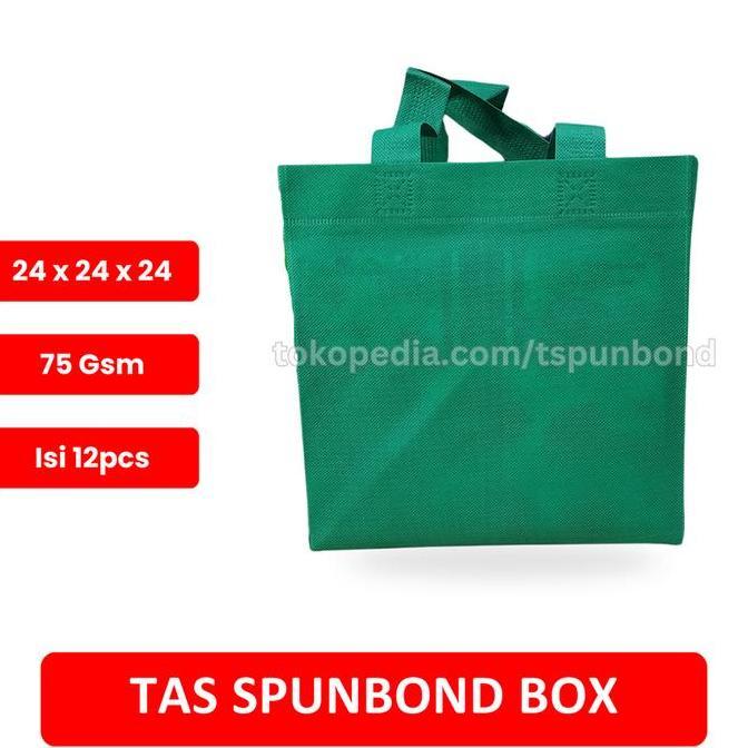 Tas Hajatan Handle ukuran 24x24 Lusinan - Warna Hijau Tua