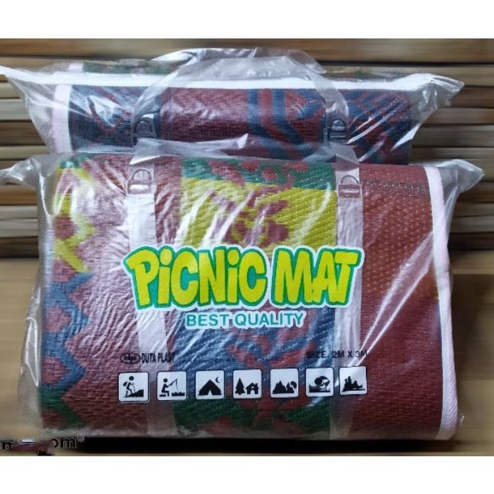 Tikar Plastik Lipat 2 X 3 Meter  Tikar Plastik Picnic Mat Empat Lipat Kuat Dan Tebal