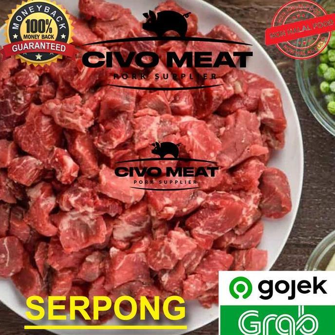 Kapsim Babi Potong Babi Kecap / Dadu 500gr Frozen Non Halal