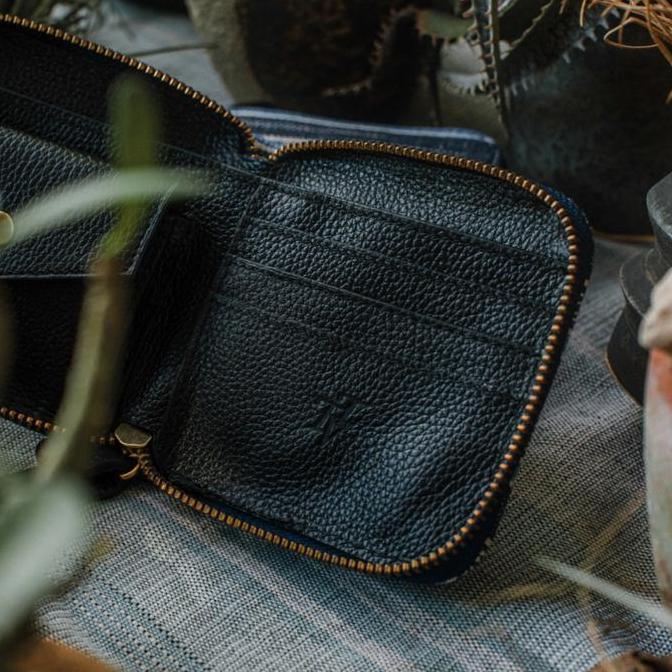 Sale Indigo Striped Zip Bifold Wallet