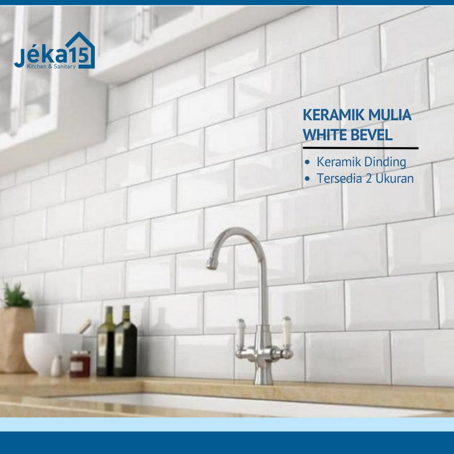 KERAMIK DINDING PUTIH BEVEL | KERAMIK SUBWAY Diskon