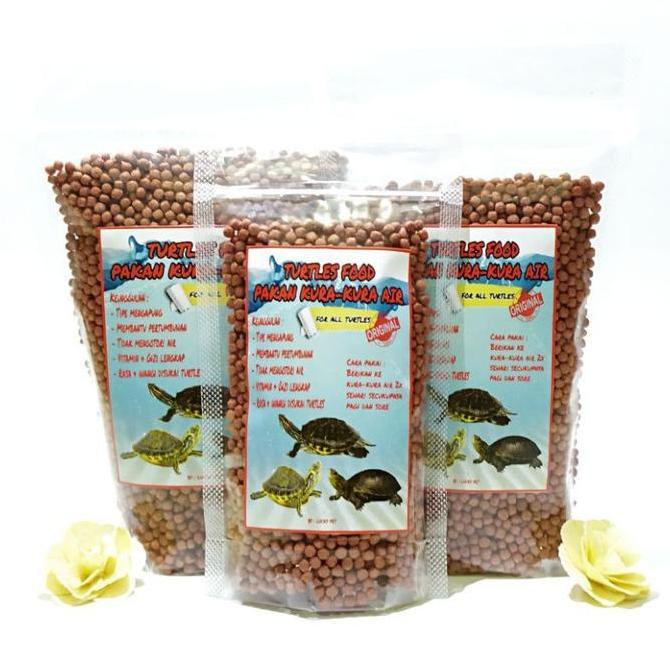 BISA  Makanan pelet pakan kura-kura air Brazil res dada merah turtle food reptil air pacman katak