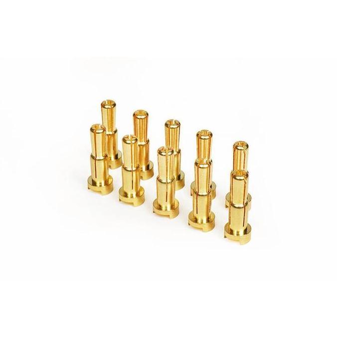 4MM/5MM GOLD BULLET CONNECTOR/PLUG (10) AMB9