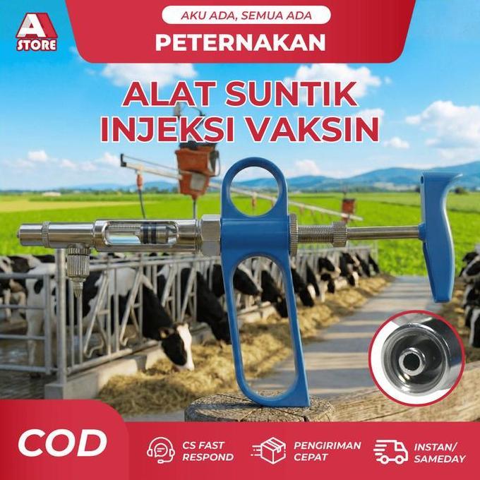Jarum Suntikan Hewan Otomatis Vaksin Ayam Bebek Sapi Babi Puyuh Ternak