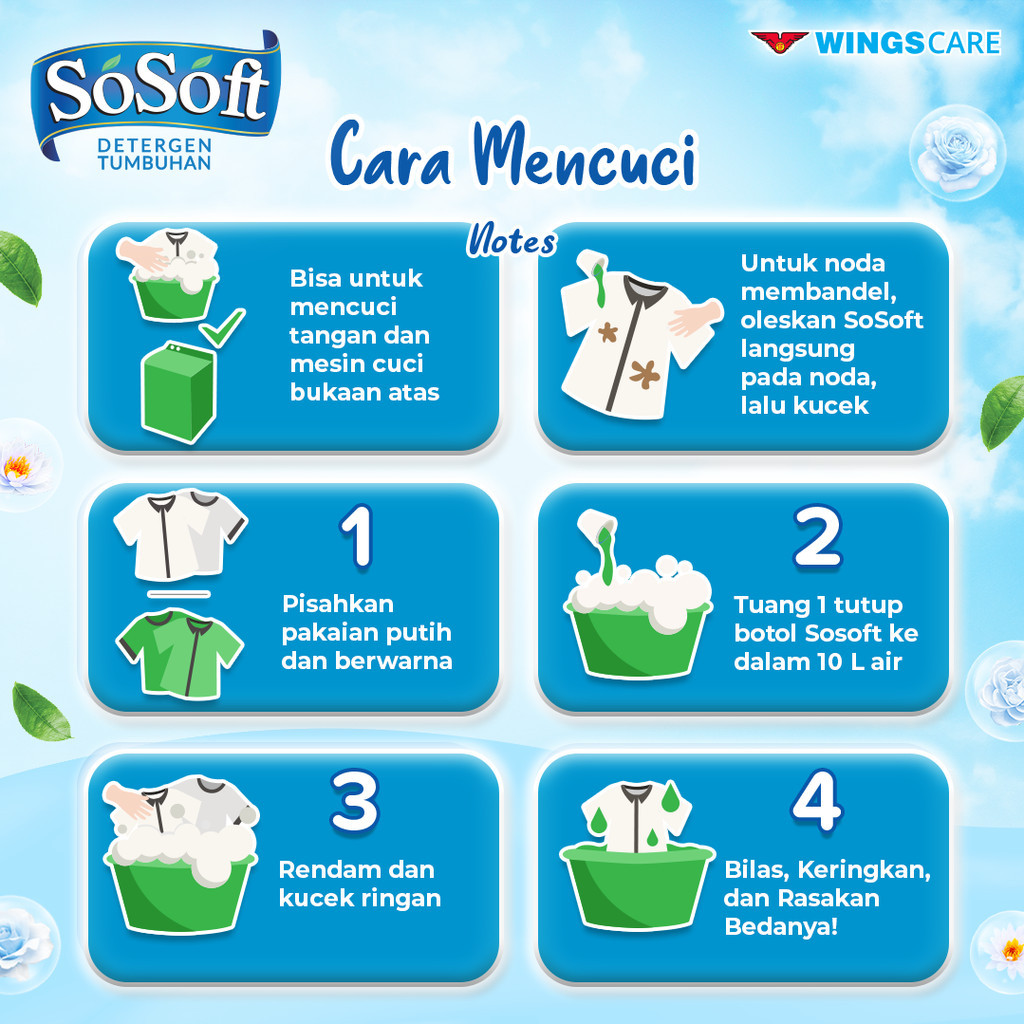 So Soft Deterjen Cair Rose & Waterlily Botol 700 ml x2 - Gambar 2