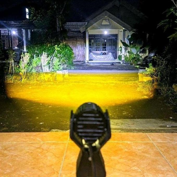 Promo LAMPU LED TEMBAK D2 LASER ECO9 QQ LUMINOS 2 WARNA WHITE YELLOW Car glendforce -