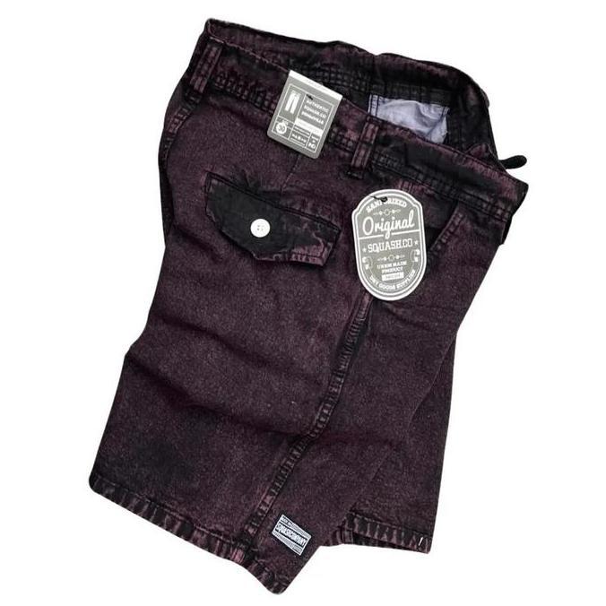 PREMIUM Jeans Polos Pendek No Streetch Korean Style Casial Santai Denim Distro PREMIUM