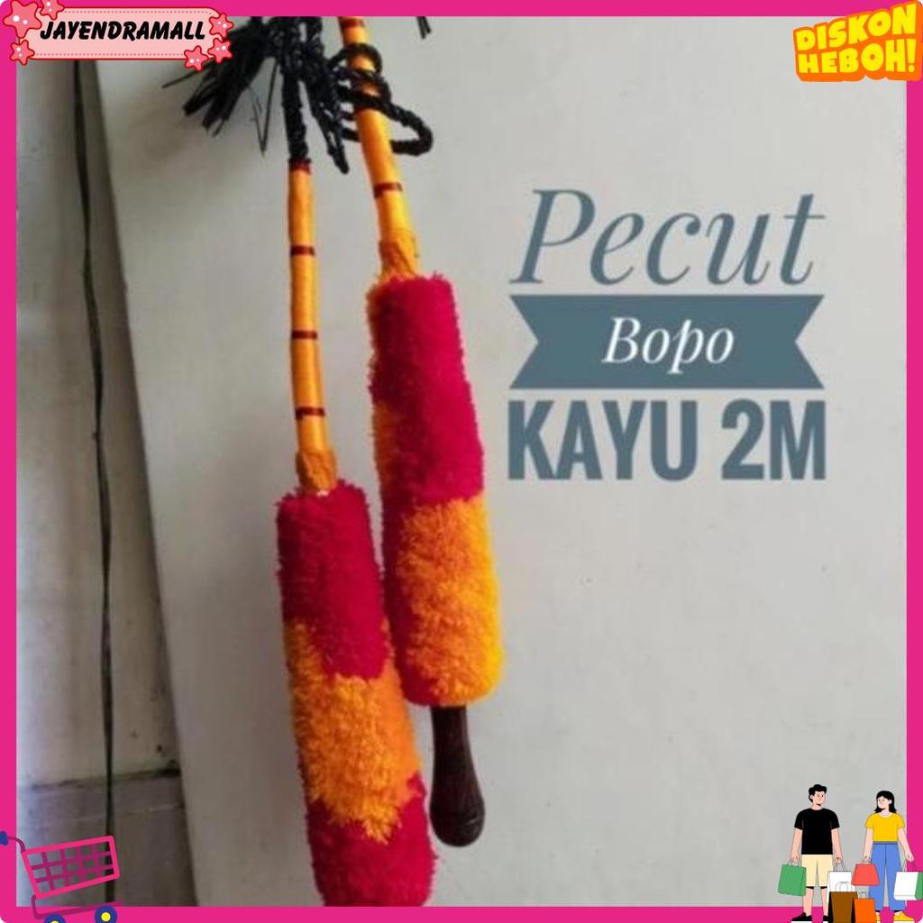 4.4 Pecut Bopo 2 Meter Jumbo / Mainan Anak Pentas Jaranan Jaran Kepang Kuda Lumping / Cambuk Baronga